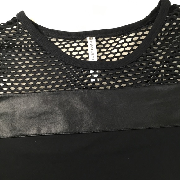 FABLETICS SARA BLACK MESH AND NET ATHLETIC DRESS M - Picture 4 of 15